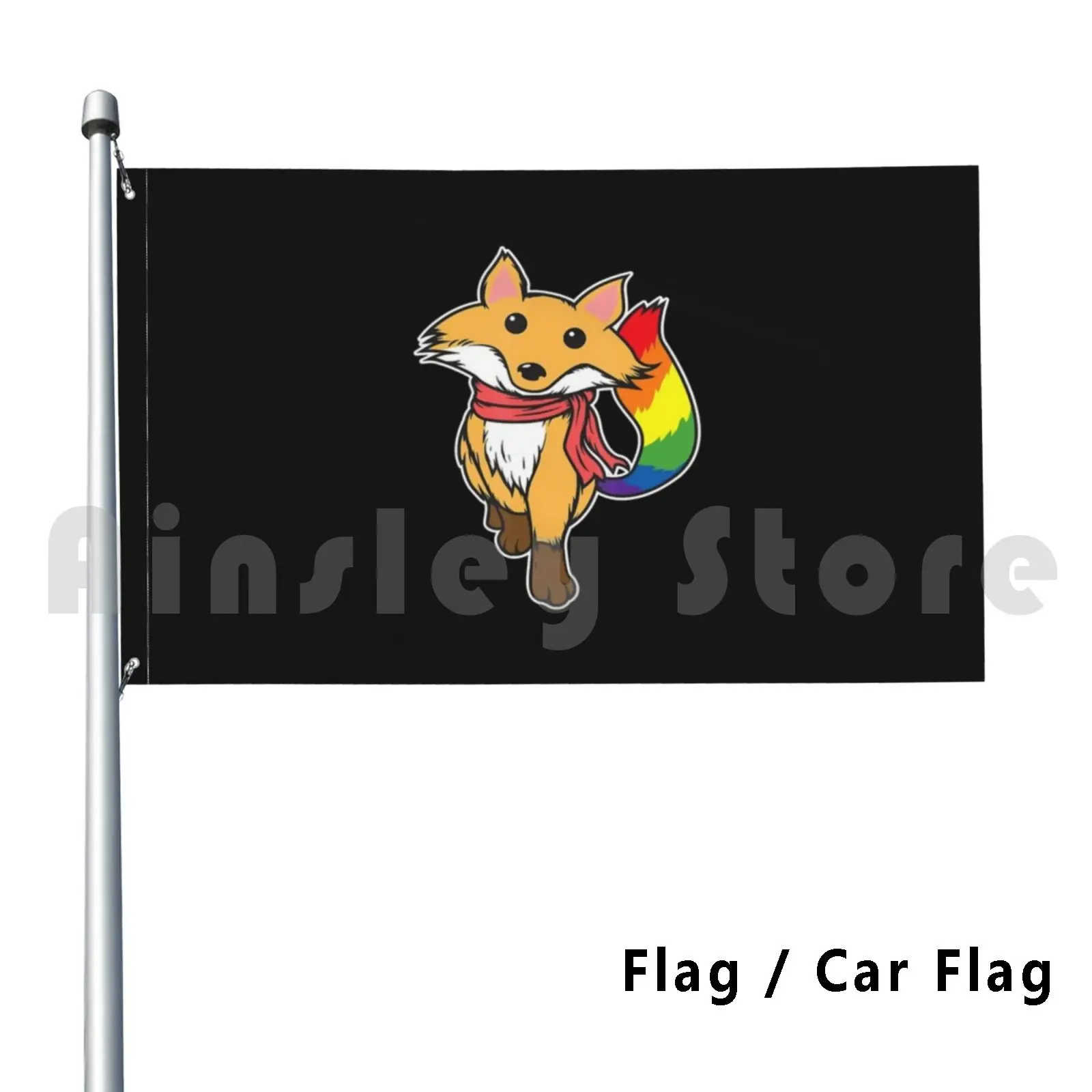 

Pride Fox Shirt-Animal Lover Rainbow Fox Outdoor Decor Flag Car Flag Pride Fox Animal Lover
