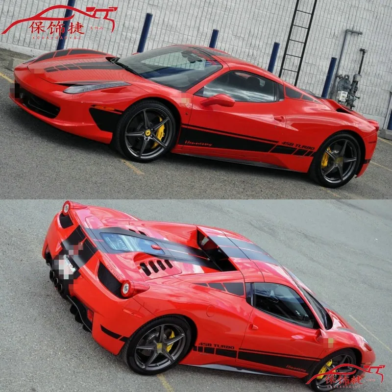 

Car special decoration Vinyl car sticker FOR Ferrari 488 458 430 body flag decoration car decal foil accessories