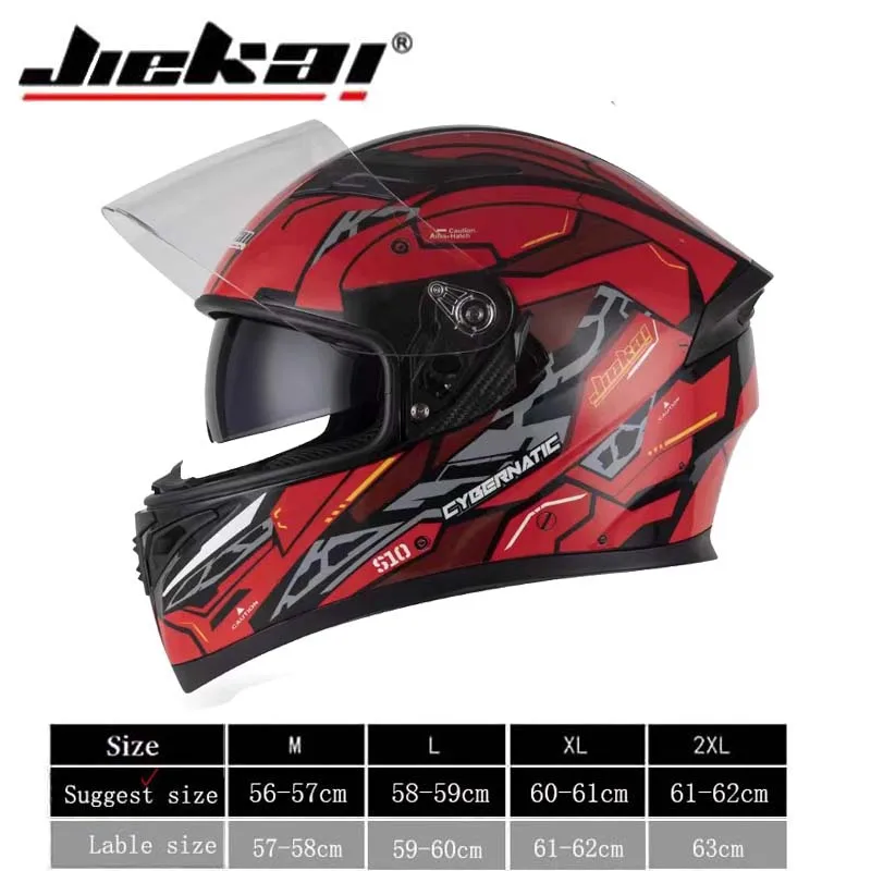 JIEKAI зимний мужской мотоциклетный шлем с двойными линзами аксессуары для