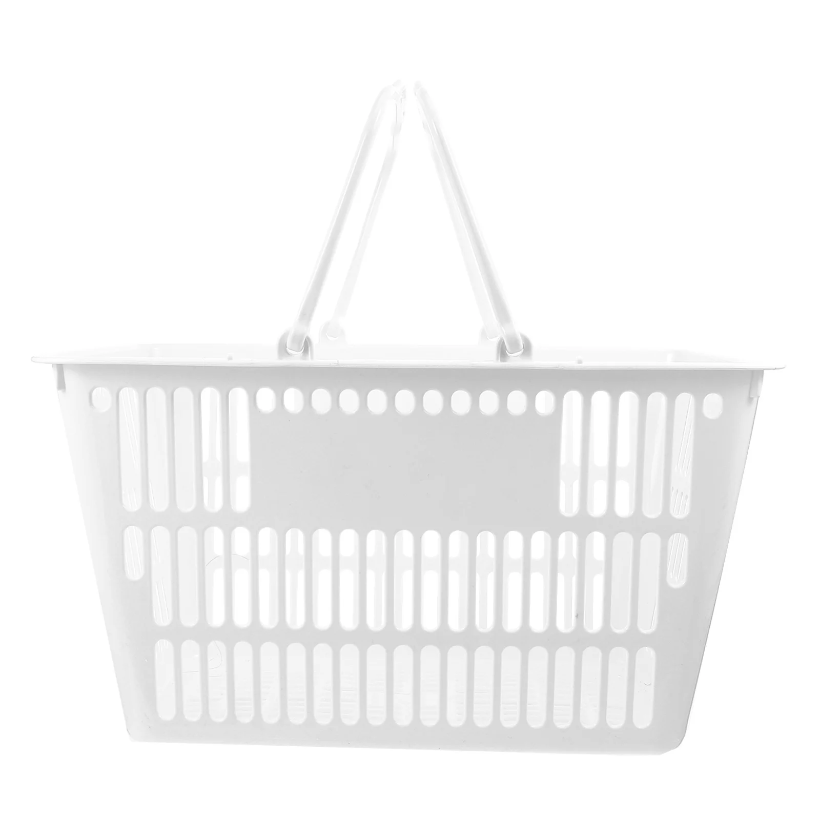 

Portable Hamper Supermarket Shopping Basket Mall Storage Home Practical Grocery Laundry White Toiletries Organizer Bathroom