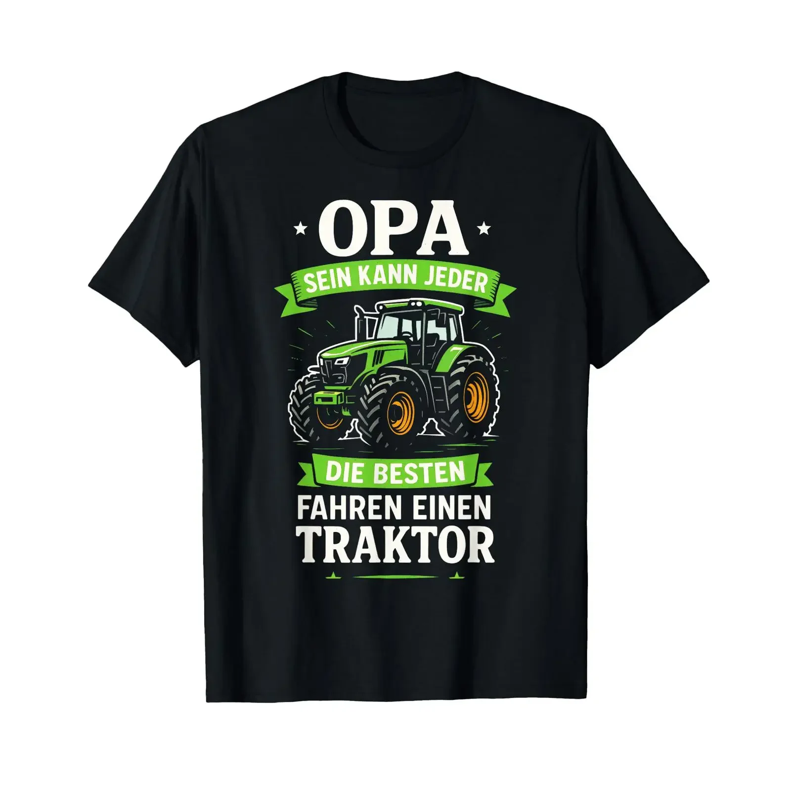 Фото Футболка с немецким текстом «Opa Sein Kann Jeder Die Besten Fahren Traktor», винтажная, в стиле стритвир, дизайнерская одежда №1