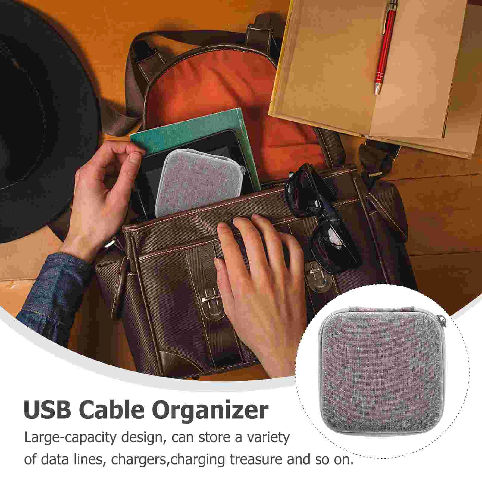 

1 Pc Electronic Organizer Electronics Organizer Usb Cable Bag Data Cable Organizer Earphone Holder Case Bags for Men