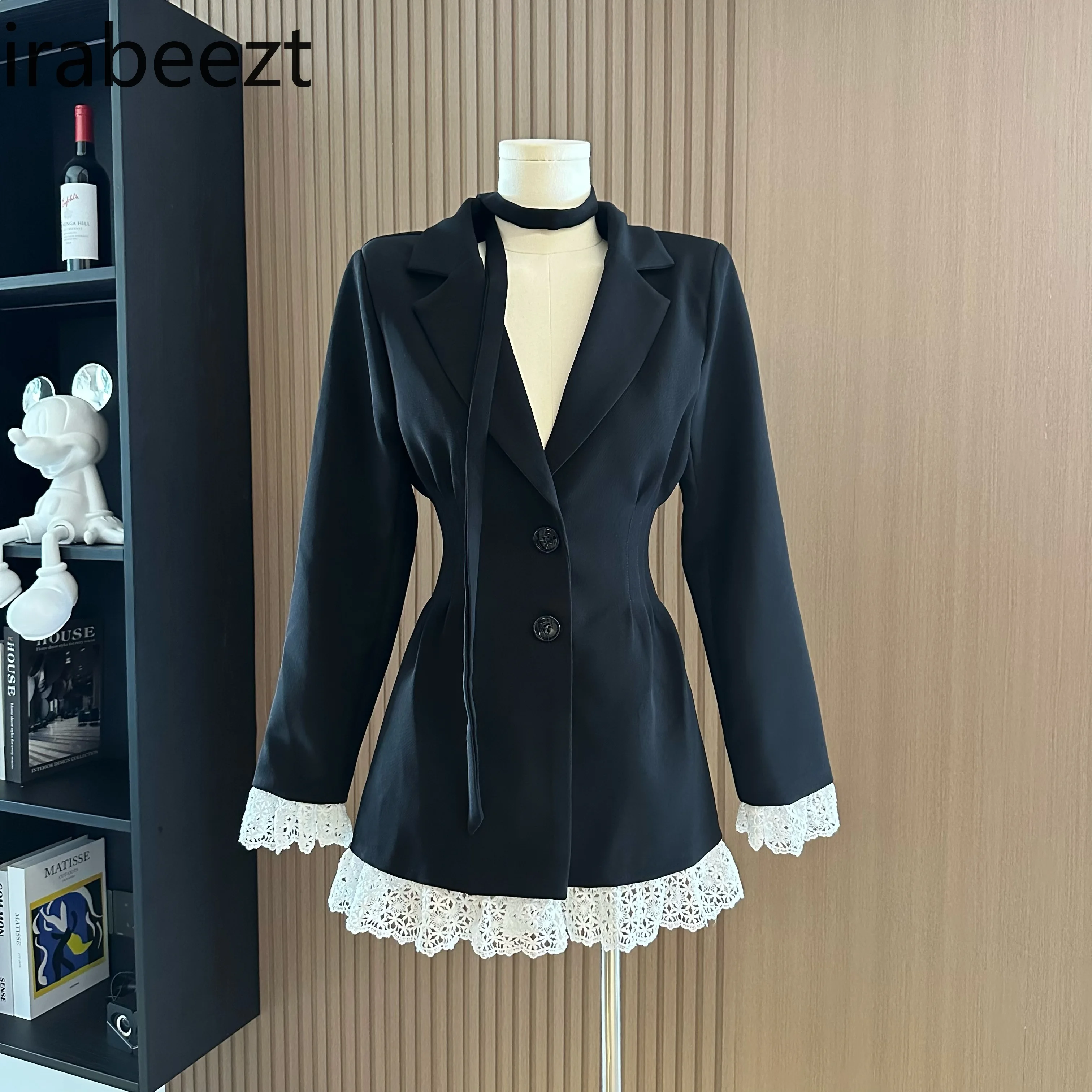 Кружевное лоскутное пальто женский милый темпераментный Топ Casacos De Inverno Feminino