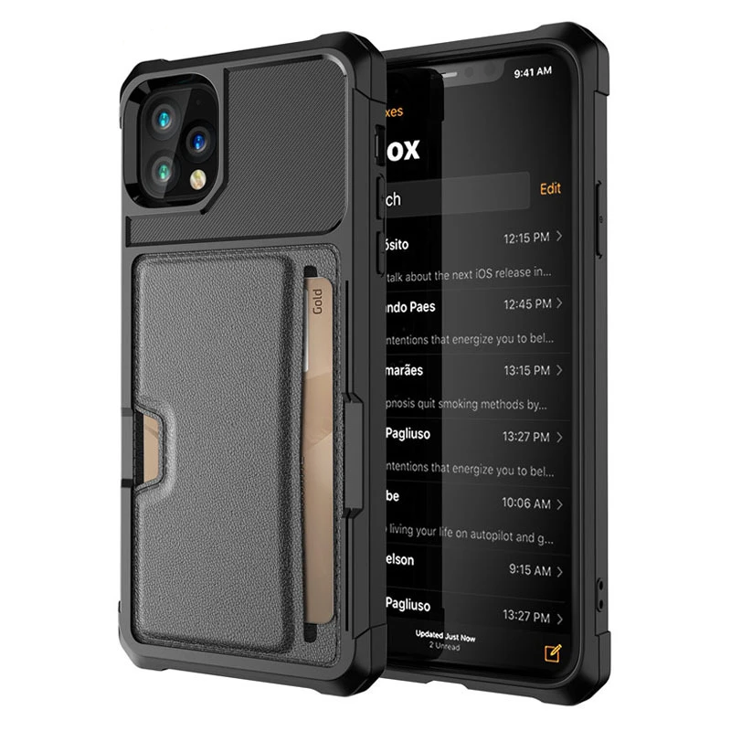 

For iPhone series 13Pro max car anti drop phone case 12Pro card armor protective case