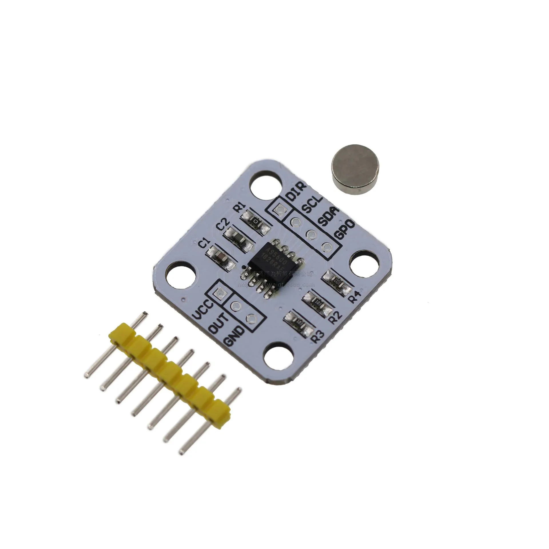 

AS5600 magnetic encoder Magnetic induction angle measurement sensor module 12bit high accuracy with magnet