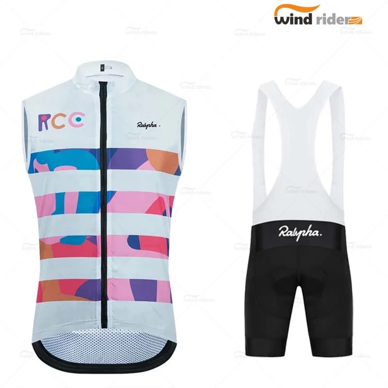 Мужской комплект велосипедных жилетов без рукавов Ralvpha 2023 ветрозащитная дышащая
