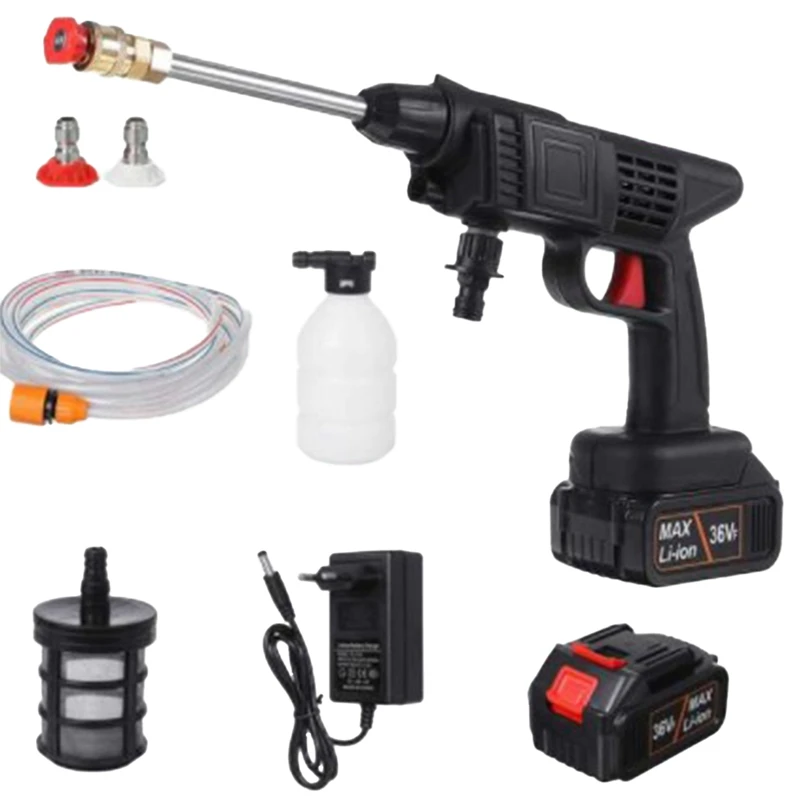 

Литиевая электрическая Автомойка высокого напряжения, портативная автомобильная мойка, электрическая Бытовая Автомойка с европейской вилкой