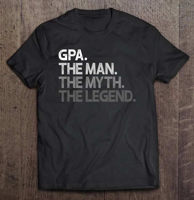 

Футболка мужская оверсайз с надписью Gpa The Myth Legend