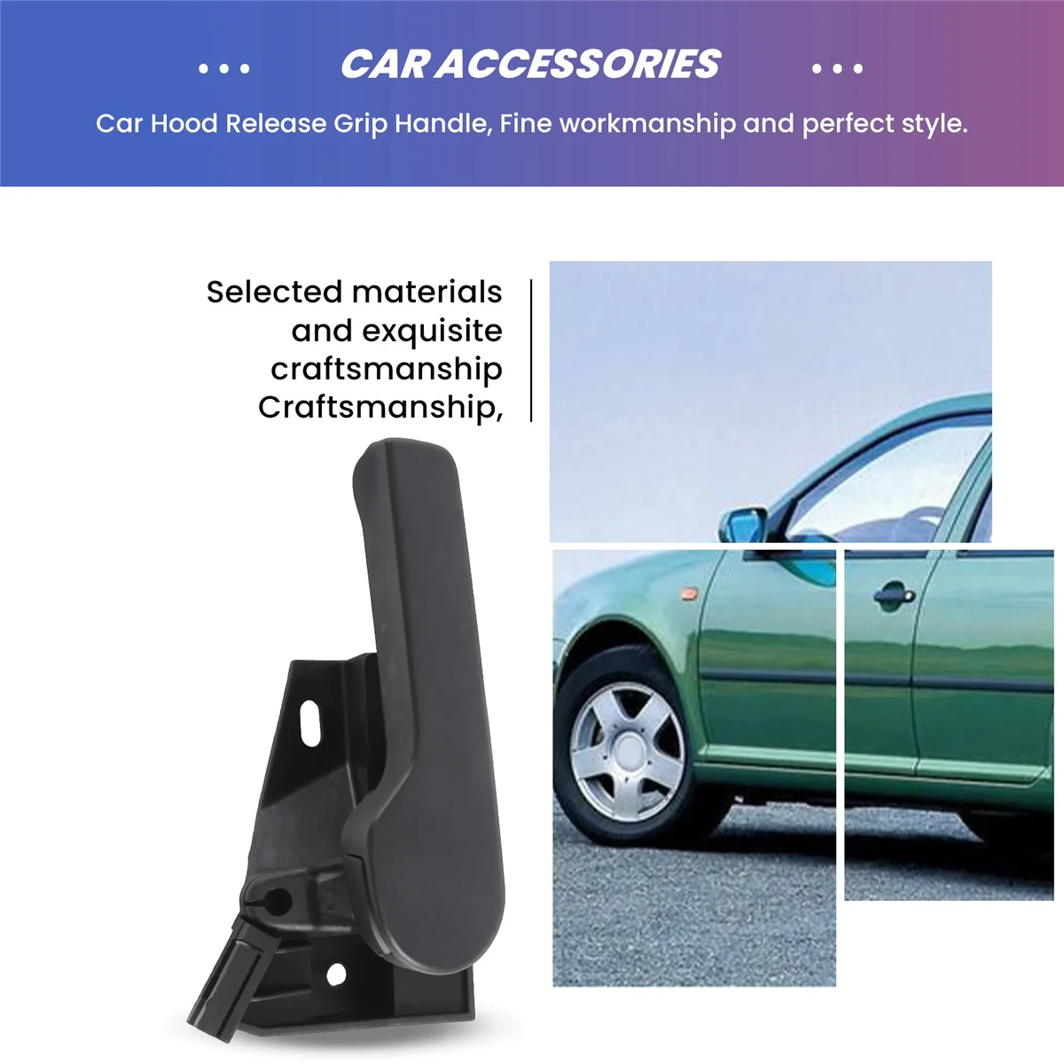 Ручка и кронштейн для капота Polo Golf 5 6 Passat B6 B7 CC Jetta Tiguan Q3 UP 1K1823633B 1J1823533C LHD