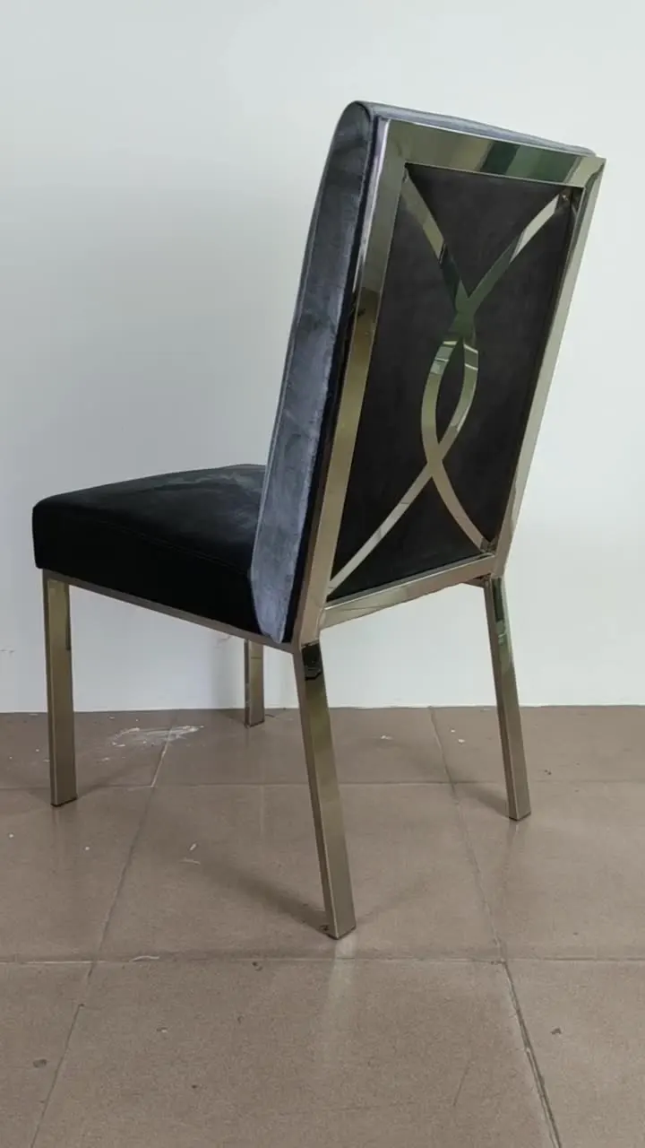 Мебель из латуни матовый роскошный обеденный стул нержавеющей стали золотого