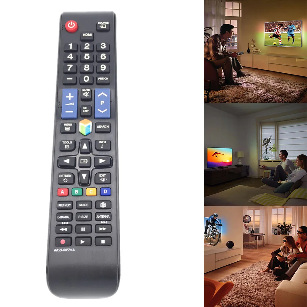 

Для Samsung AA59-00594A AA5900594A заменяет пульт дистанционного управления 3D Smart TV черные высококачественные аксессуары