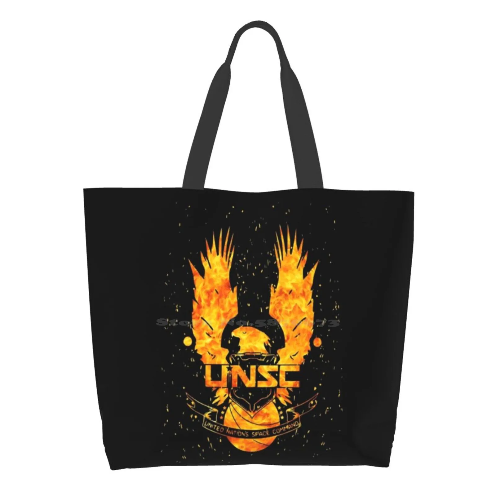 

Unsc Fire Background Logo Women Shopping Bag Girl Tote Large Size Unsc Odst 2 3 Master Chief Xbox Bungie Cortana 4 Reach 117