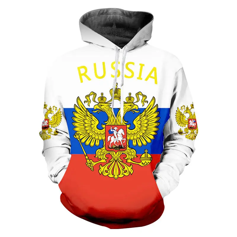 Russian Flag Hoodies Men Fashion Tracksuit Women Sweatshirt Hoodie Kids Hip Hop Clothing Russia National Emblem Sweat Child Coat