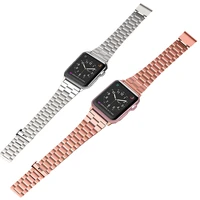 suitable for apple watch 7series4145mm stainless steel band strap metal three beads iwatch 6se54321 series38404244mm