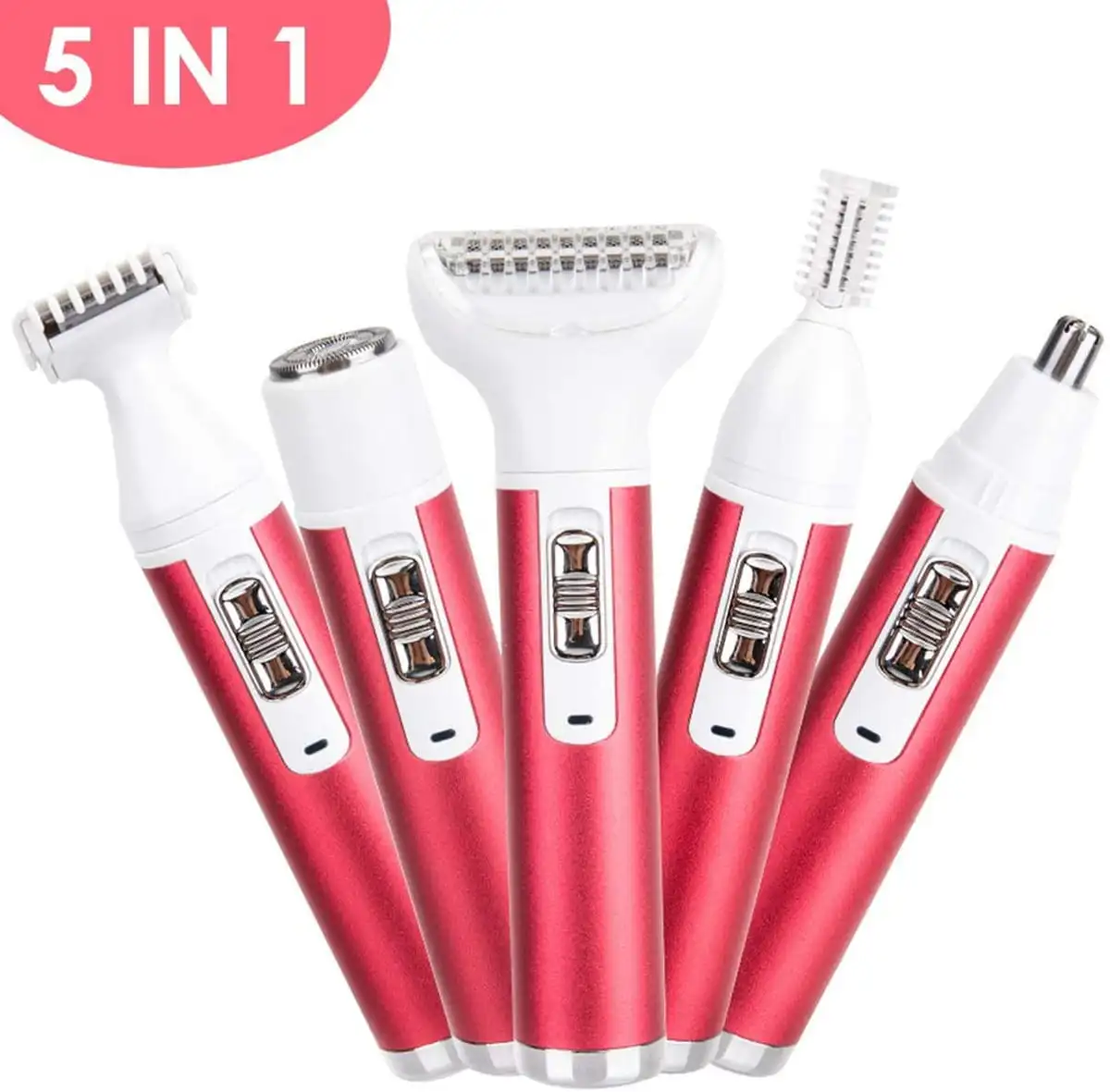 

for Women 5 in 1 Cordless Face Shaver Set Wet & Dry Lady Hair Remover Painless Facial & Body Hair Exfoliation USB Rechargeable f