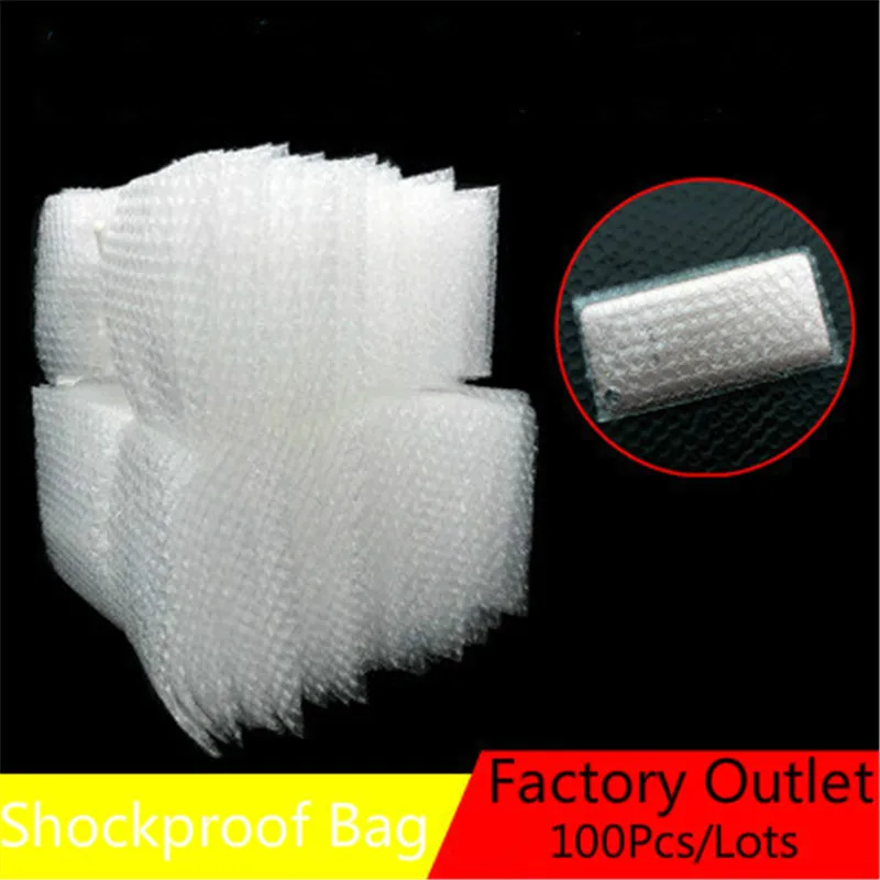 

100pcs/Lots Plastic Bubble Bag Wrap Envelope White Bubble Packing Bags PE Clear Bubble Bag Shockproof Bag Double Film 8 Sizes