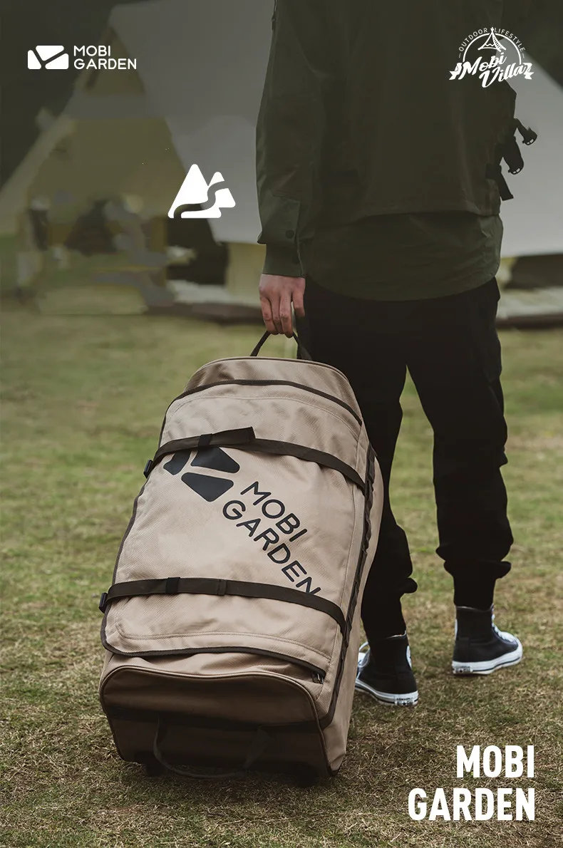Mobi Outdoor Camping Duffle Bag Foldable Duffle Bag Multifunctional Travel Bag Large Capacity Portable Roller Duffle Bag