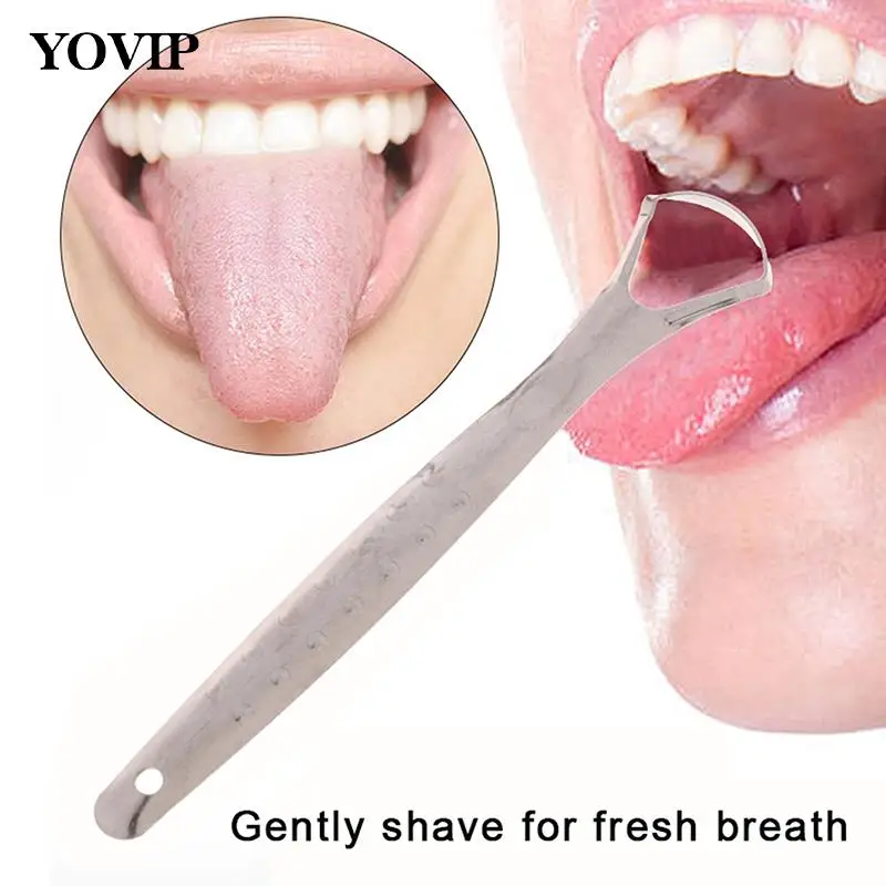 Tongue Scraper Stainless Steel Oral Tongue Cleaner Tool Oral Hygiene Care Tools Professional Reduce Bad Breath Fresh Breath