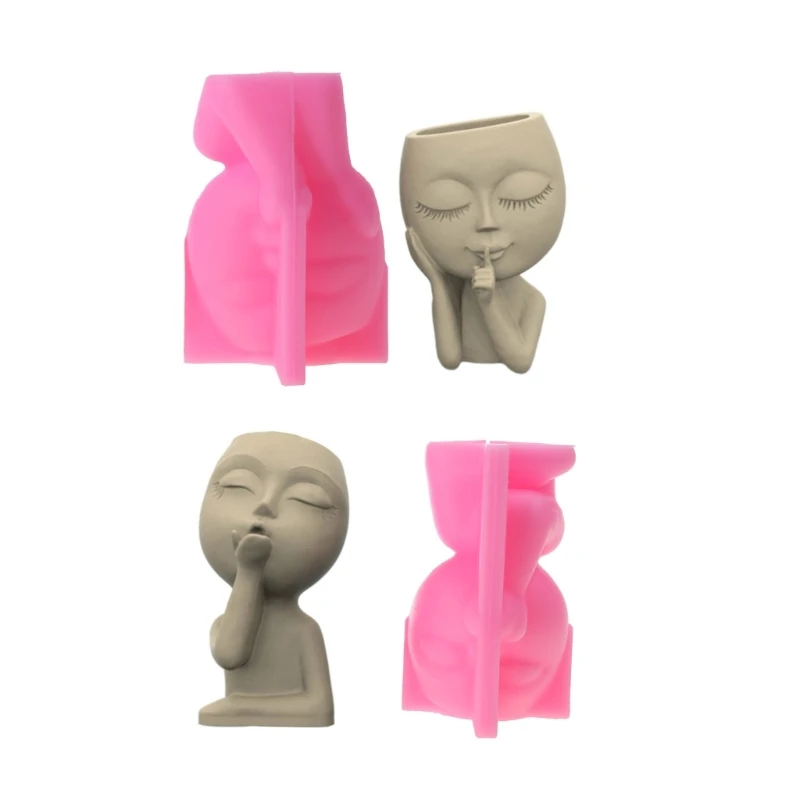 

Succulent Planter Silicone Mold Flower Pot Concrete Mold Cement Gypsum Mold DIY Flower Vase Epoxy Resin Casting Mold