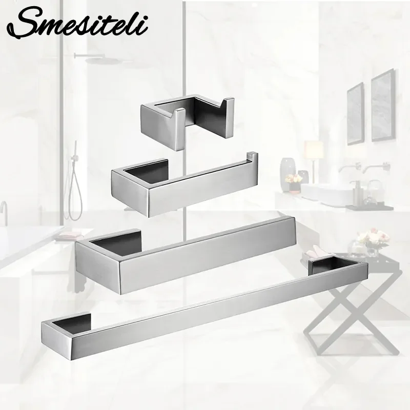 

NEW Toilet Paper Holder Towel Hooks Bathroom Accessories Kit Bar Stainless Steel Bedroom Metal Mounting Kitchen Bath Hardware Se