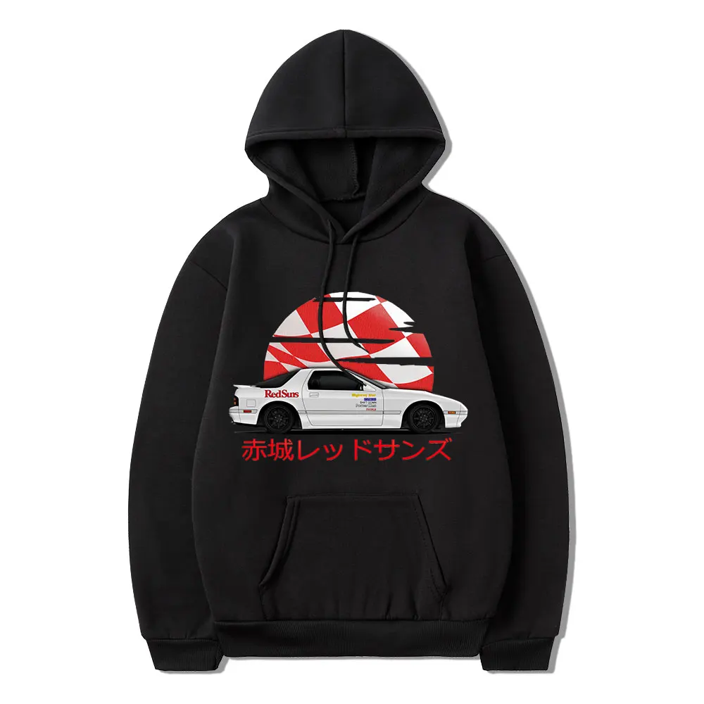 

Initial D Drift Akagi RedSuns Hoodie Japanese Anime AE86 Men Women Fashion Hoodies Streetwear JDM Automobile Culture Sweatshirts