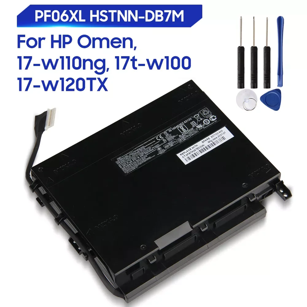 

Сменный аккумулятор для HP Omen 17-W110NG 17-W119TX 17T-W100 17-W120TX 853294-850 PF06XL
