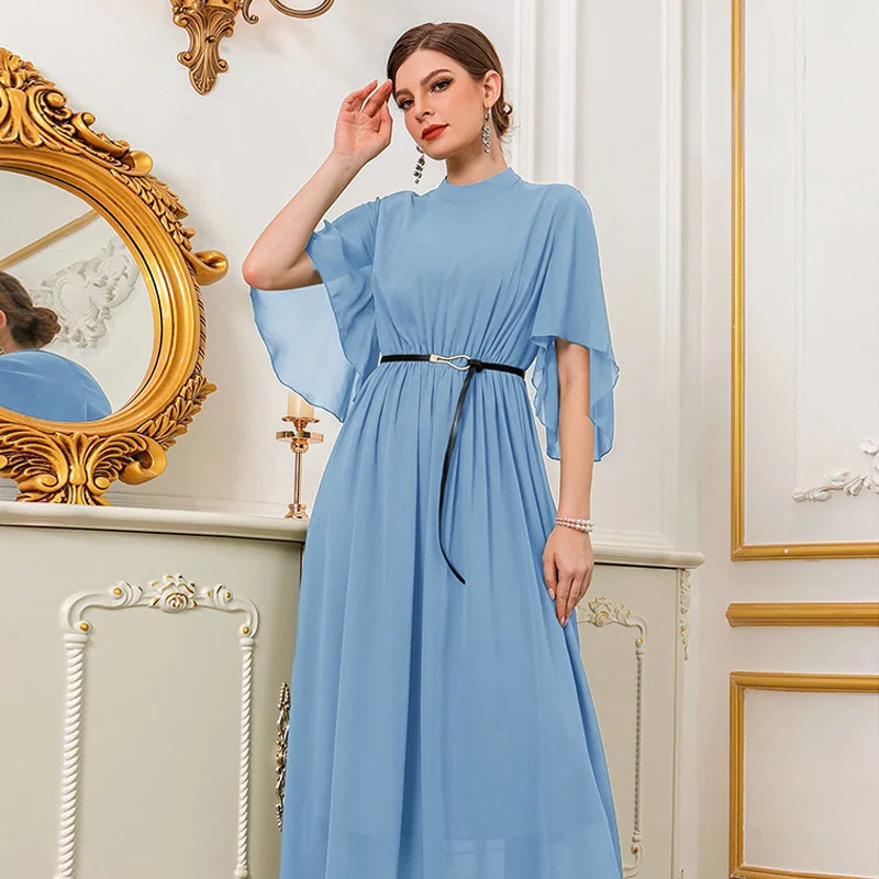 

Caftan Eid Djellaba Abaya Дубай мусульманское платье Турция мусульманские Вечерние платья Рамадан ислам Abayas элегантные платья с поясом