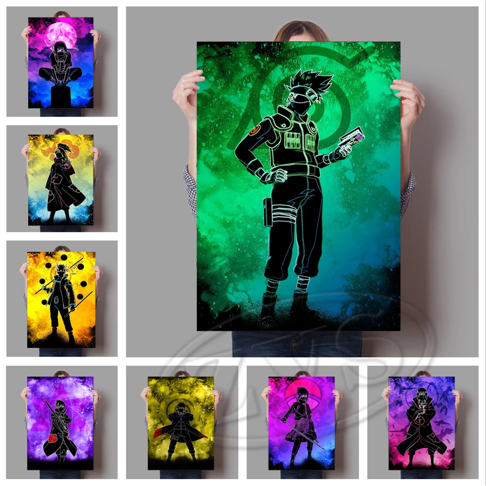 

NARUTO Canvas Hd Prints Kakashi Kaki Pictures Wall Art Uchiha Sasuke Painting Home Decor JIRAIYA Modular Poster For Living Room