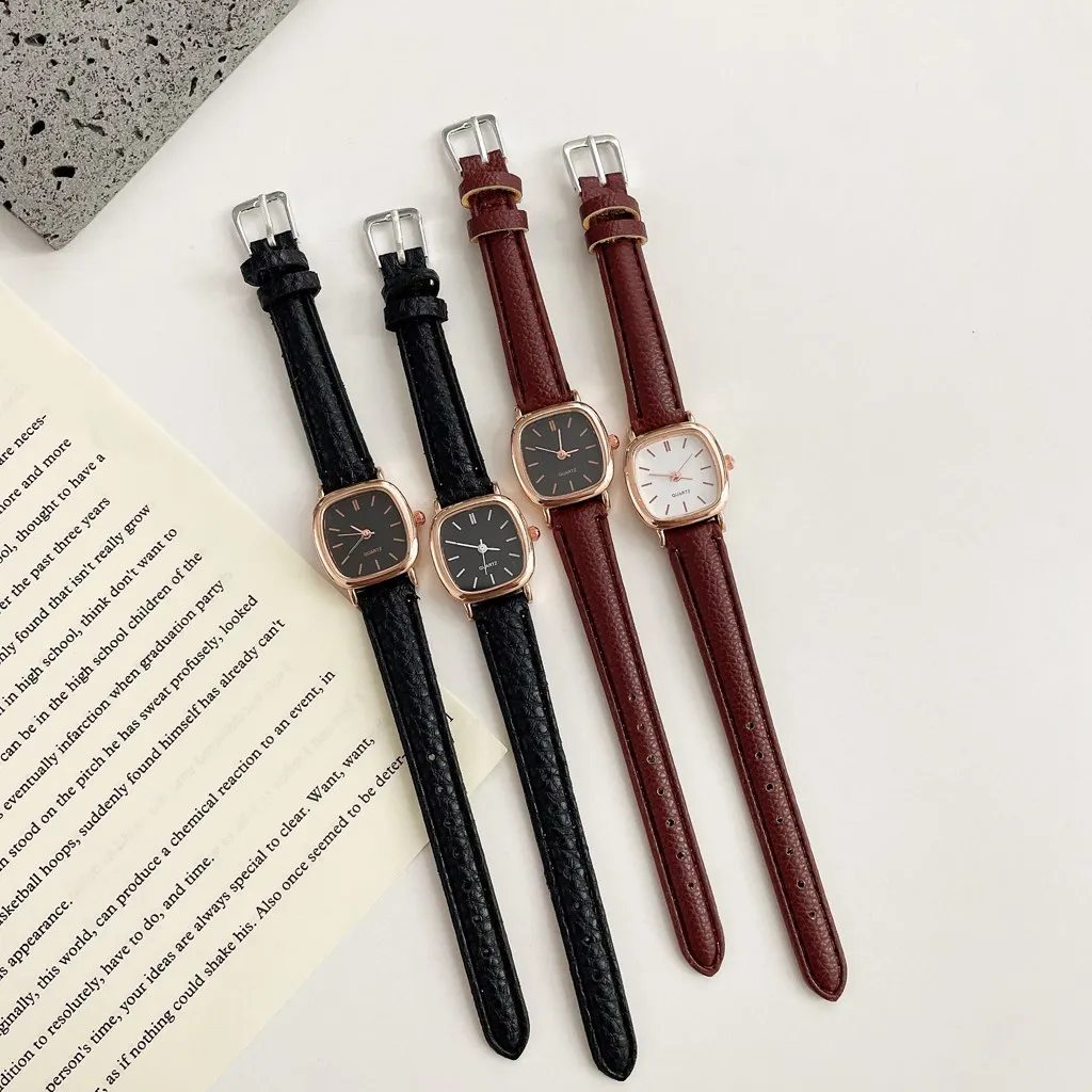 5PCS Set Watch For Women Luxury Leather Analog Ladies Quartz Wrist Watch Fashion Bracelet Watch Set Female Relogio Feminino