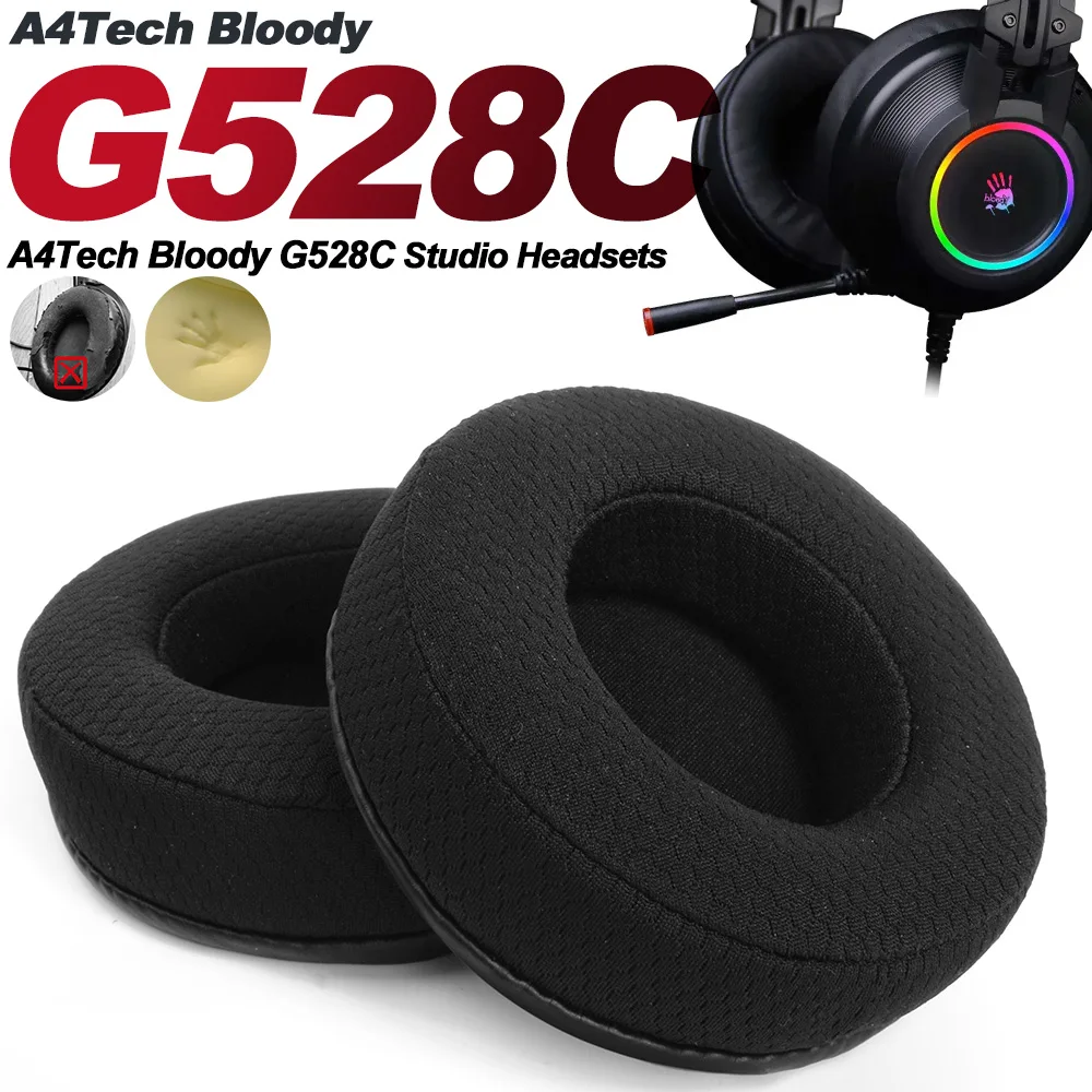 Фото Подушечки для наушников для A4Tech Bloody G528C, сменные подушечки для наушников, сетчатые тканевые чехлы с эффектом памяти, мягкий протеин №1