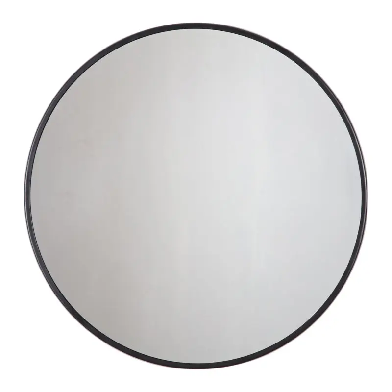 

Adelina Black Circular Mirror