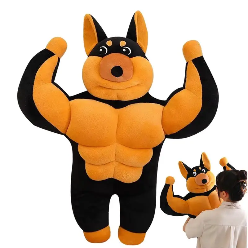 

55cm Muscle Dog Figure Plush Toy Soft Stuffed Animal Shiba Inu Dog Toy Room Deocr Throw Pillow Children Birthday Christmas Gifts