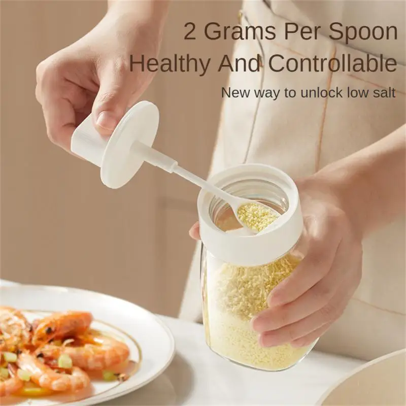 

Save Space Fashionable Kitchen Salt Shot Comfortable Grip Durable Moisture-proof Seasoning Container Seasoning Tank Convenient