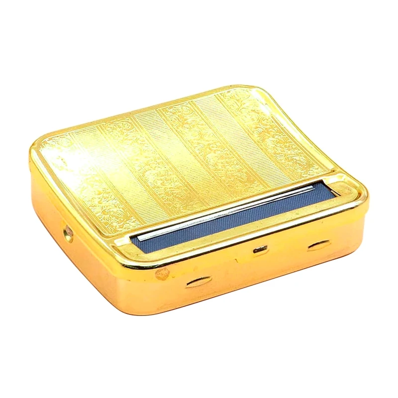 

Наполовину автоматическая коробка для сигарет из нержавеющей стали 70 мм/78 мм ручной Чехол для рулона табака для мужчин портативная сигара д...