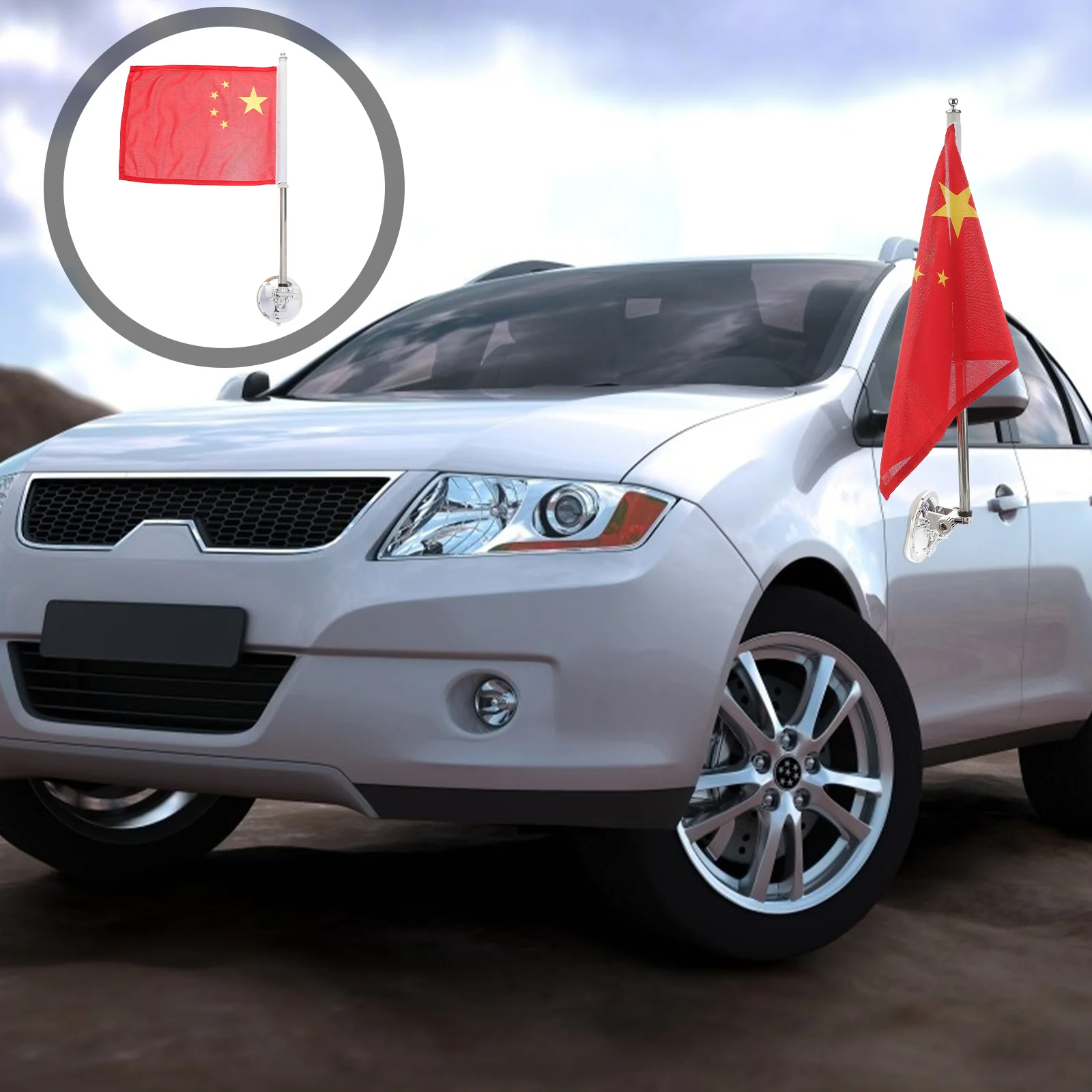 

Flag Pole Holder Car Window Bracket Mount Flagpole Suction Kit Cup Poles House Clip Universal Base Support Vehicle Mounting