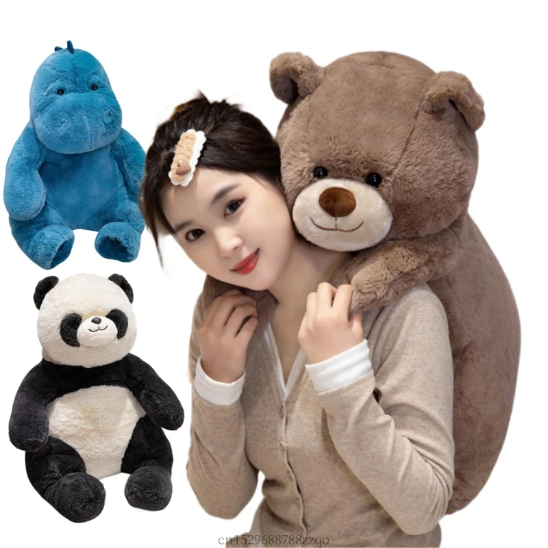 Горячая Распродажа креативные мягкие игрушки 50-80 см динозавр коричневый медведь