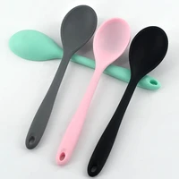 1pcs for household silicone kitchen accessories multi purpose 4colors cooking utensils soup spoons ladle stirring spoon