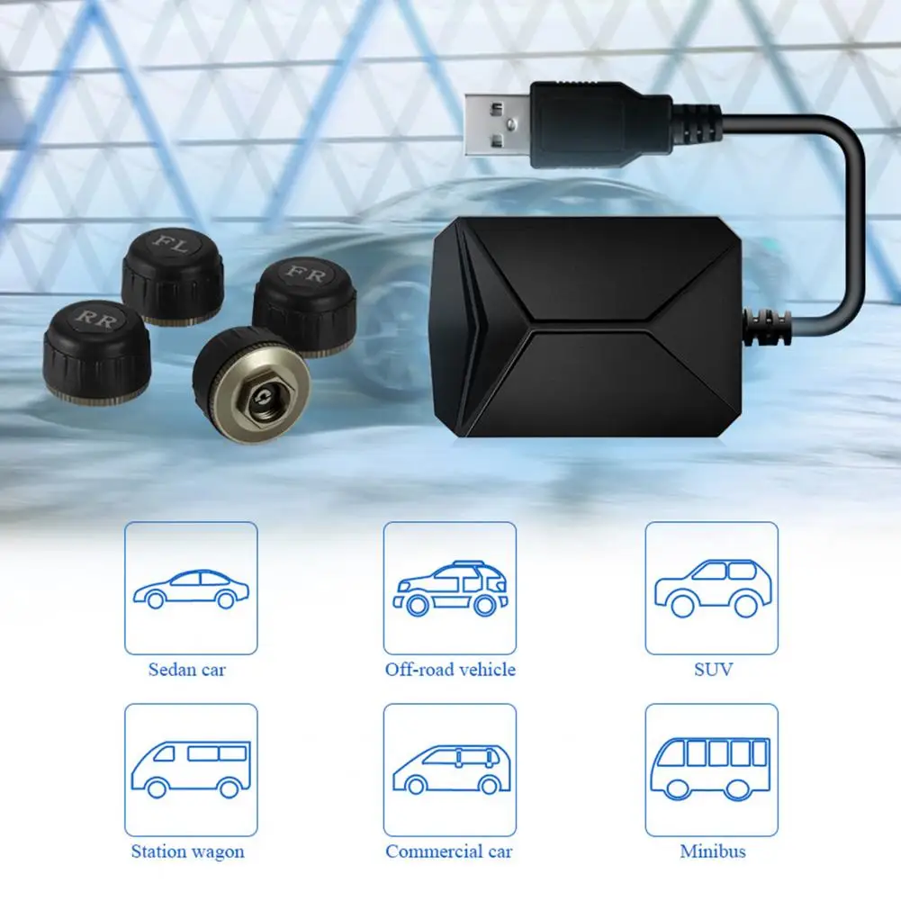 

TPMS Temperature-resistant Temperature Monitoring High Sensitivity External Tire Pressure Sensor Auto TPMS for Automobile