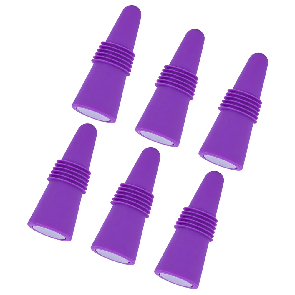 

Stopper Bottle Stoppers Cap Saver Beverage Sealer Silicone Plug Funny Cork Stainless Rubber Reusable Sparkling Champagne Bottom