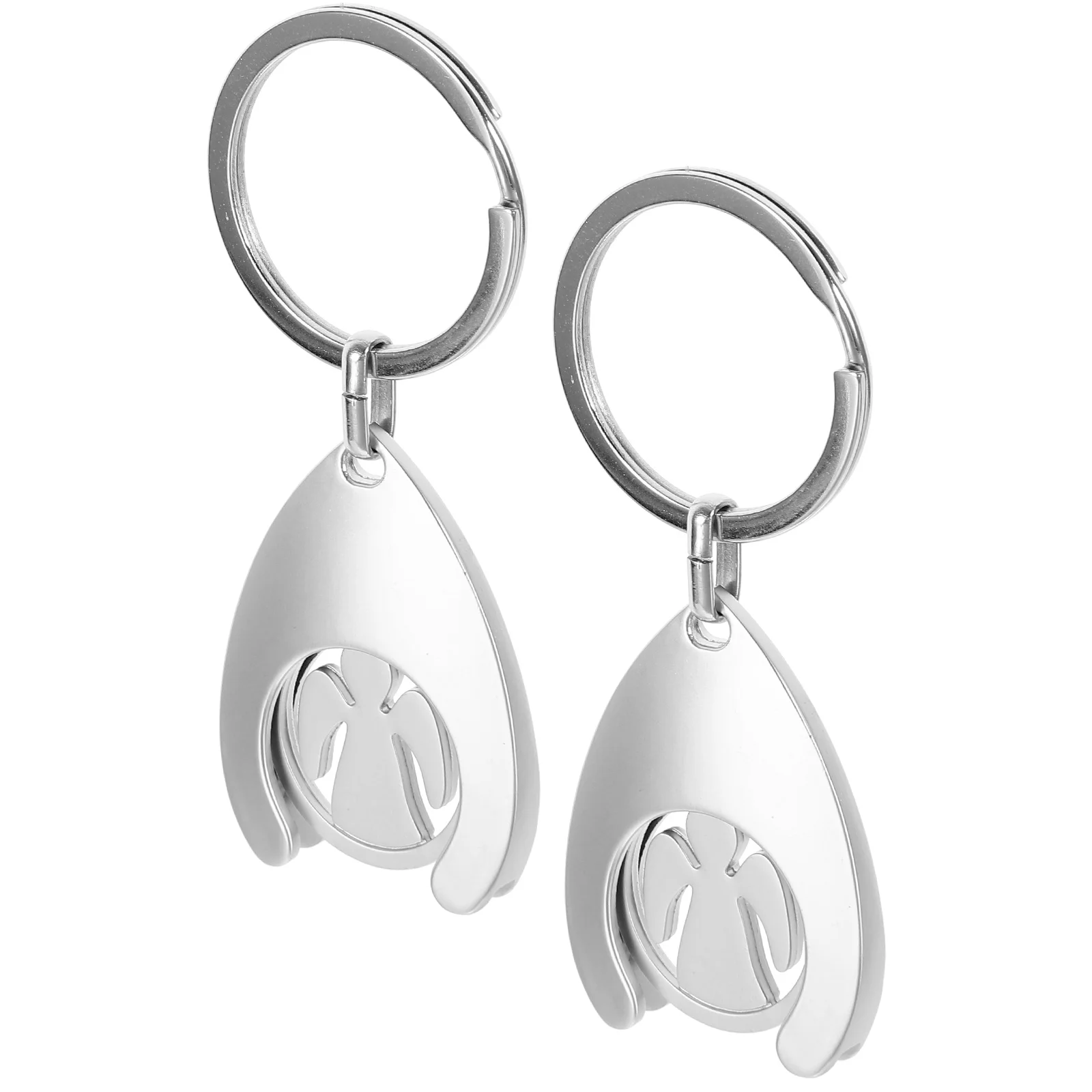 

2pcs Trolley Tokens Key Ring Shopping Trolley Tokens Coin Keyring Metal Token Coin Keychain