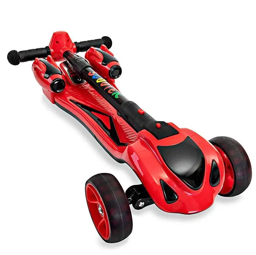 ES-Y1 Kids Rocket Kick Scooter Real Smoking Music and LED Light Portable Foldable enlarge
