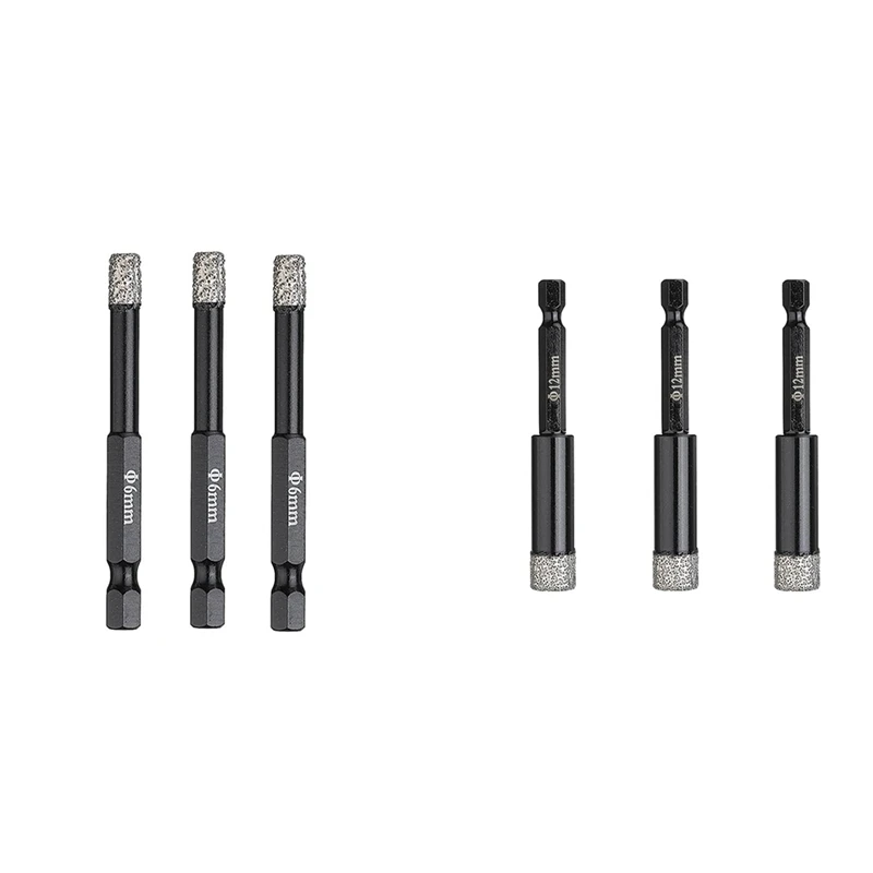 

Dry Diamond Drill Bits 1/4Inch With Quick Change Hex Shank,Diamond Hole Saw For Granite Porcelain Tile Ceramic,Dia