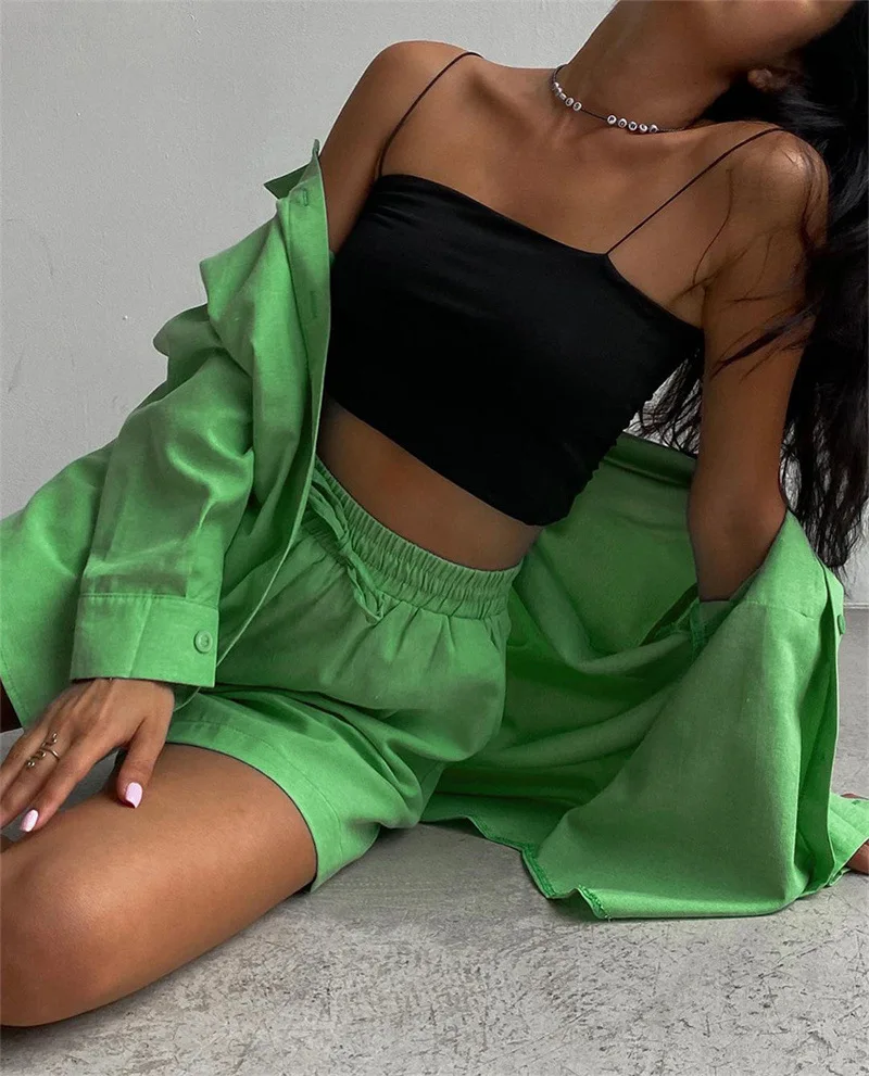 Women's Long Sleeve Large Size Shirt Top Two Piece Set for Woman Suit Fashion Woman Blouse 2023 Stylish Loose Summer Dress