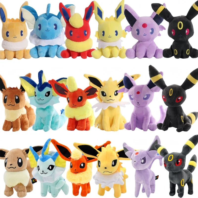 Покемон плюшевый Eevee Семья мягкие куклы Flareon Jolteon Vaporeon Sylveon Leafeon эльф коллекционные