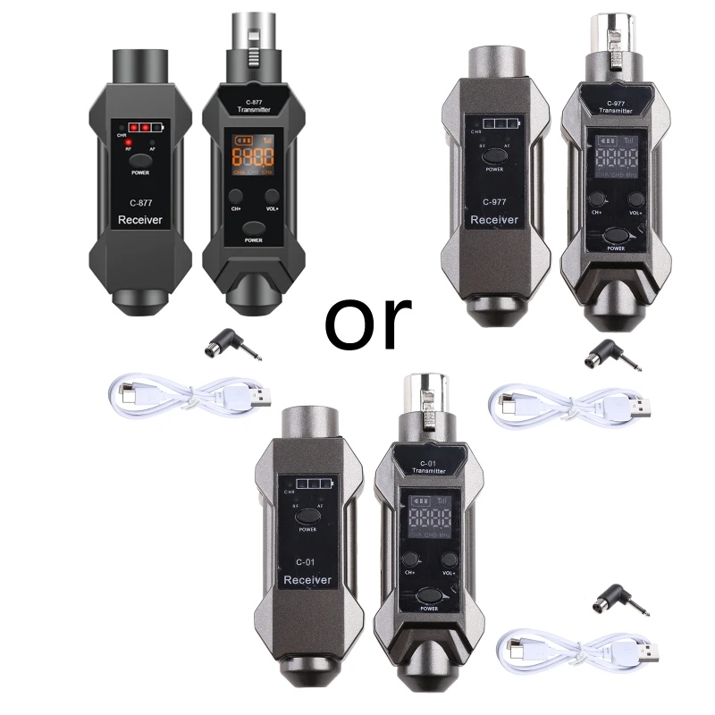 

Wireless Mic Adapters Wireless XLR Transmitter Receivers Good Performance Perfect for Venues, Weddings and Mobile DJ's