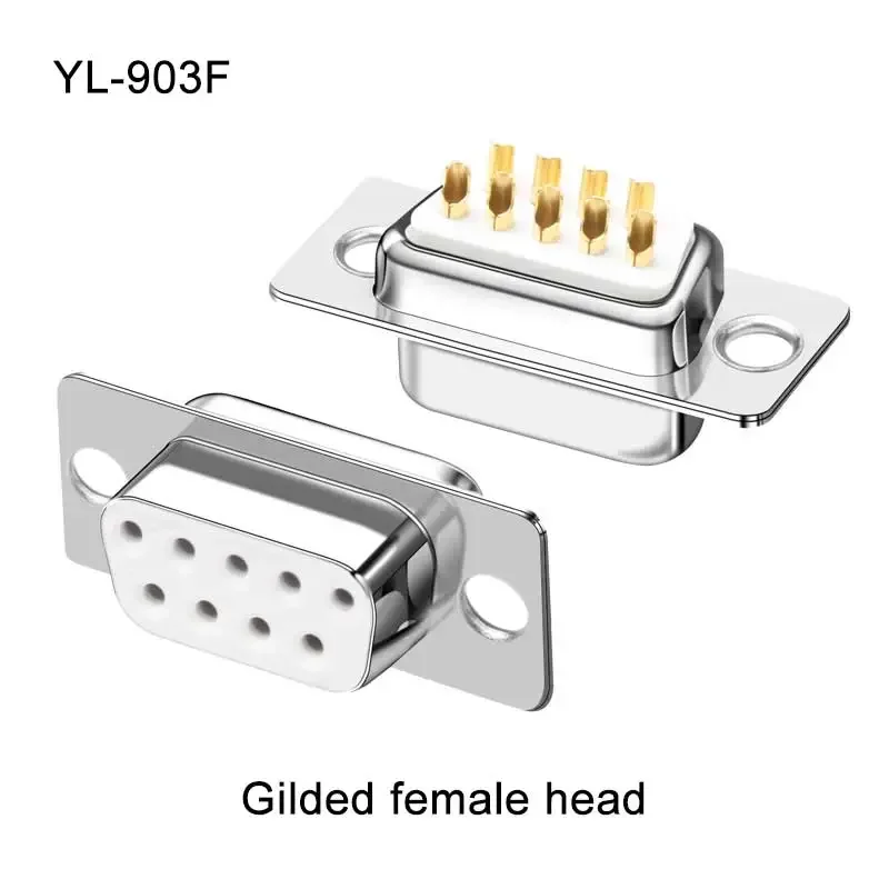 

DB9 RS232 Разъем «папа-мама» промышленного класса D-SUB RS485 Разъем последовательного порта DB 9-контактные разъемы сварочных проводов Металлический корпус