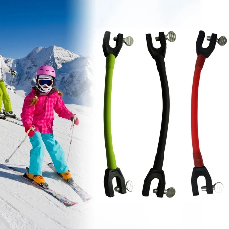 Portable Ski Tip Connector with Stainless Steel Head Trainer Ski Training Aids Ski Training Equipment Snowboard Accessories