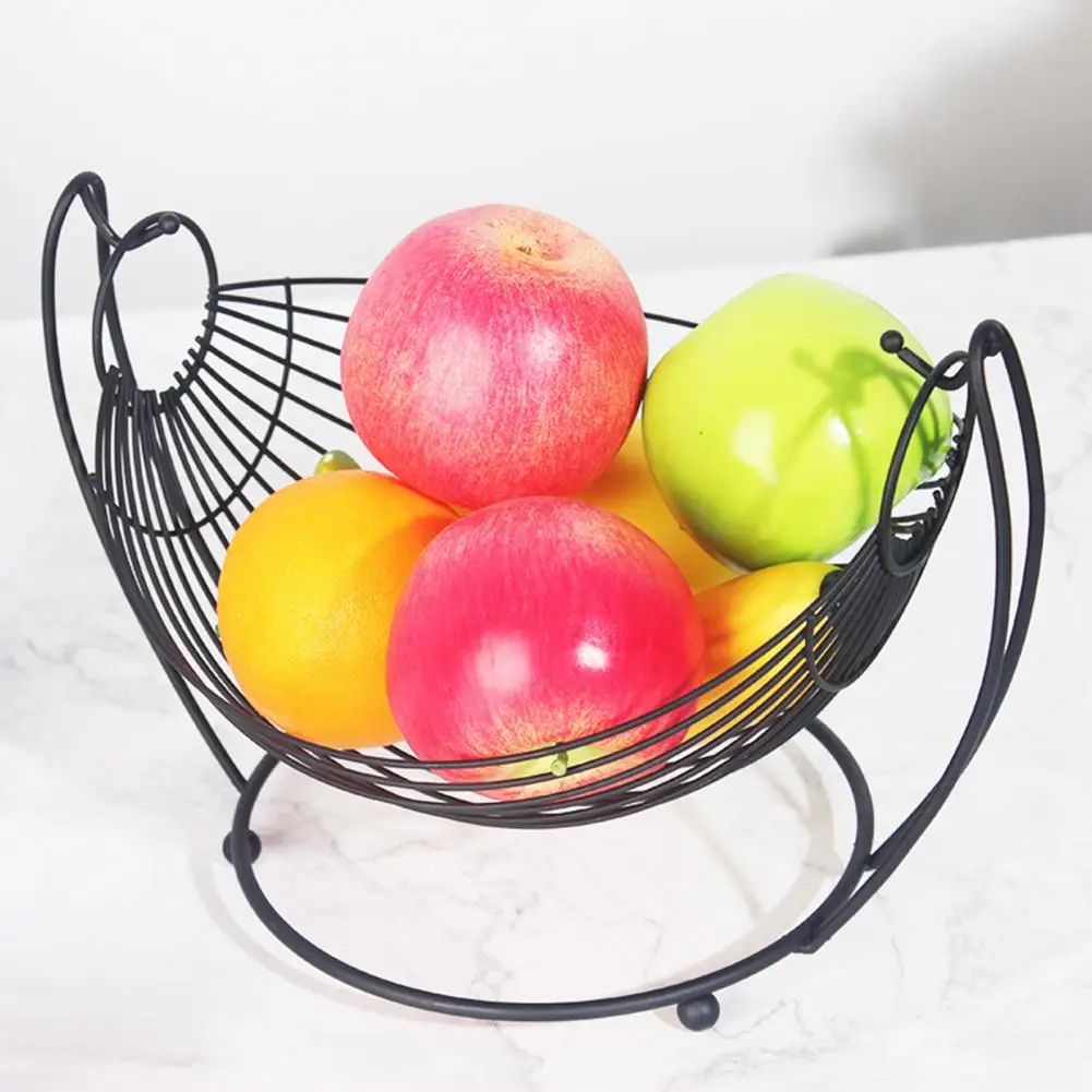 

Durable Fruit Plate Stylish Nordic Iron Fruit Basket Creative Elegant Design for Snacks Storage at Home Fruit Basket