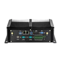 compact rugged fanless industrial embedded pc i7 8550u 8650u x86 win linux server 24v vehicle pc dual nic 4g wifi gpio rs485 rts