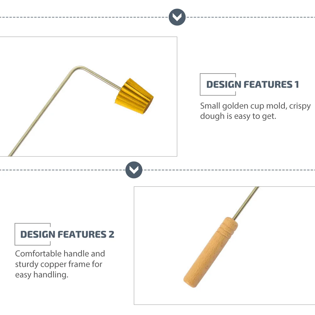Мини-вафельница маленькая золотая чашка форма инструменты для жарки Малайзия